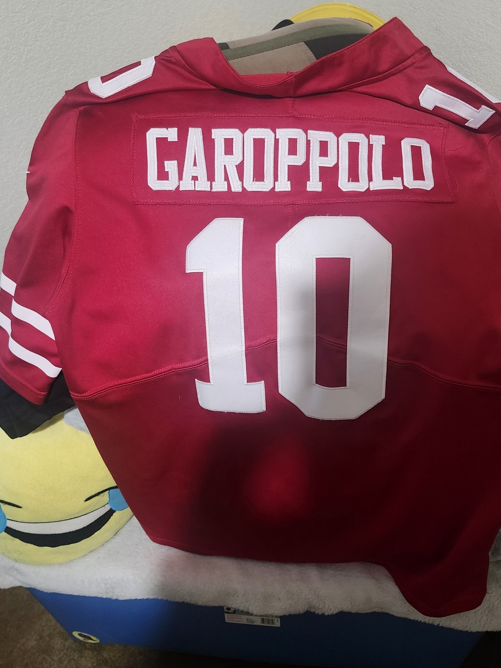 NFL Red Nike Patch Detail Football Jersey